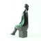 Ceramic Woman Statue with Metallic Glaze from Keramia, 1960s 3