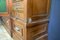 Vintage Italian Mobile Oak Filing Cabinet 8