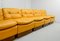 Mid-Century Deep Yellow Leather Modular Sofa Set from Dreipunkt, 1970s, Set of 5 14