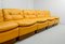 Modulares dunkelgelbes Mid-Century Leder Sofa Set von Dreipunkt, 1970er 14