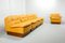 Mid-Century Deep Yellow Leather Modular Sofa Set from Dreipunkt, 1970s, Set of 5 8