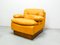 Mid-Century Deep Yellow Leather Modular Sofa Set from Dreipunkt, 1970s, Set of 5, Image 10