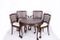 Tavolo e 4 sedie antichi in stile Chippendale, Immagine 1
