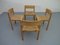 Danish Oak & Papercord Dining Set, 1960s, Set of 5 22