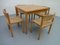 Danish Oak & Papercord Dining Set, 1960s, Set of 5 23