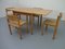 Danish Oak & Papercord Dining Set, 1960s, Set of 5 27