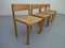 Danish Oak & Papercord Dining Set, 1960s, Set of 5 15