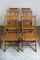 Vintage Belgian Wooden Folding Chairs from Torck, Set of 6 3
