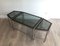 French Nickeled Tripartite Coffee Table with Glass Tops & Lacquer, 1940s, Image 2