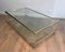 French Gilt Nickel and Lucite Coffee Table, 1970s 3