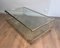 French Gilt Nickel and Lucite Coffee Table, 1970s, Image 3
