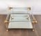 French Acrylic Glass Coffee Table with Gilt Lion Heads & Feet, 1970s 2