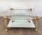 French Acrylic Glass Coffee Table with Gilt Lion Heads & Feet, 1970s, Image 1