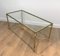 French Brass Coffee Table With Glass Top, 1940s, Image 8