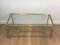 French Brass Coffee Table With Glass Top, 1940s 2