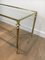 French Brass Coffee Table With Glass Top, 1940s 5