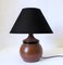 Ceramic and Leather Table Lamp by Gabriel Hamm, 1980s 7