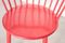 Sedia rossa con schienale a stecche di Lena Larsson per Nesto, anni '60, Immagine 8
