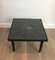 French Leather & Brass Coffee Table, 1950s, Image 2