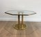French Octagonal Brass and Glass Coffee Table, 1970s, Image 1