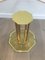 French Octagonal Brass and Glass Coffee Table, 1970s 4