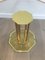 French Octagonal Brass and Glass Coffee Table, 1970s, Image 4