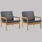 Fully Restored Danish Capella Lounge Chairs in Oak by Illum Wikkelsø for N. Eilersen, 1960s, Set of 2 2