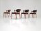 Model 42 Teak & Leatherette Dining Chairs by Kai Kristiansen for Schou Andersen, 1960s, Set of 4, Image 1
