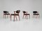 Model 42 Teak & Leatherette Dining Chairs by Kai Kristiansen for Schou Andersen, 1960s, Set of 4 3