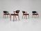 Model 42 Teak & Leatherette Dining Chairs by Kai Kristiansen for Schou Andersen, 1960s, Set of 4, Image 3