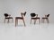 Chaises de Salon Modèle 42 en Teck et Similicuir par Kai Kristiansen pour Schou Andersen, 1960s, Set de 4 4