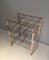 French Wine Bottle Rack in Brass from Maison Jansen, 1940s 5