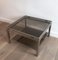 Brushed Steel Side Tables with Smoked Glass by Guy Lefevre for Maison Jansen, 1970s, Set of 2, Image 5
