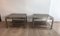 Brushed Steel Side Tables with Smoked Glass by Guy Lefevre for Maison Jansen, 1970s, Set of 2, Image 4