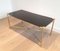 Rectangular Brass Coffee Table with Black-Lacquered Glass Top from Maison Jansen, 1940s 8