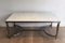 Brushed Steel & Brass Coffee Table with Marble Top, 1940s 1