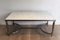 Brushed Steel & Brass Coffee Table with Marble Top, 1940s, Image 1