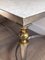 Brushed Steel & Brass Coffee Table with Marble Top, 1940s, Image 7