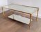 Gilt Metal Coffee Table with Mirrored Shelf, 1960s 2