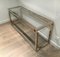 Large Modern Chrome Console Table, 1970s 4