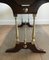 Tavolino da caffè in stile neoclassico in legno, ottone e pelle, anni '40, Immagine 7