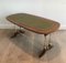 Neoclassical Style Wood, Brass & Leather Coffee Table, 1940s 8