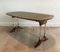 Neoclassical Style Wood, Brass & Leather Coffee Table, 1940s, Image 3