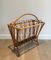 Rattan Magazine Rack, 1950s 7