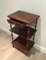 Neoclassical Mahogany, Leather & Brass Shelving Unit, 1950s 6