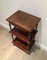 Neoclassical Mahogany, Leather & Brass Shelving Unit, 1950s 2