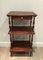 Neoclassical Mahogany, Leather & Brass Shelving Unit, 1950s 1