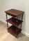 Neoclassical Mahogany, Leather & Brass Shelving Unit, 1950s 8