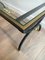 Neoclassical Style Black Steel & Brass Coffee Table, 1950s, Image 6