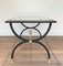 Neoclassical Style Black Steel & Brass Coffee Table, 1950s, Image 4